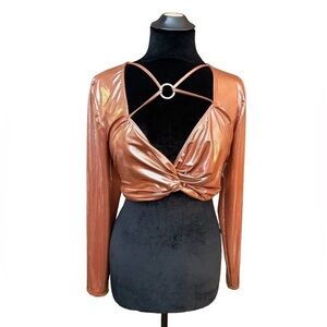 Y2K Copper Crop Top